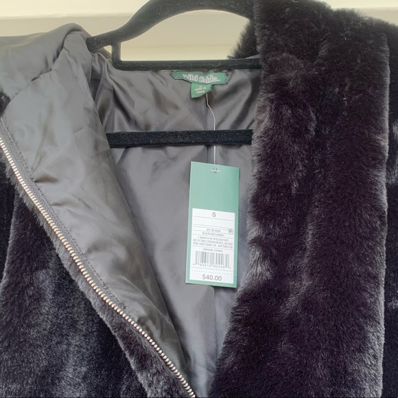 Wild Fable brand new black shirt sweater fuzzy jacket size small - Picture 5 of 7